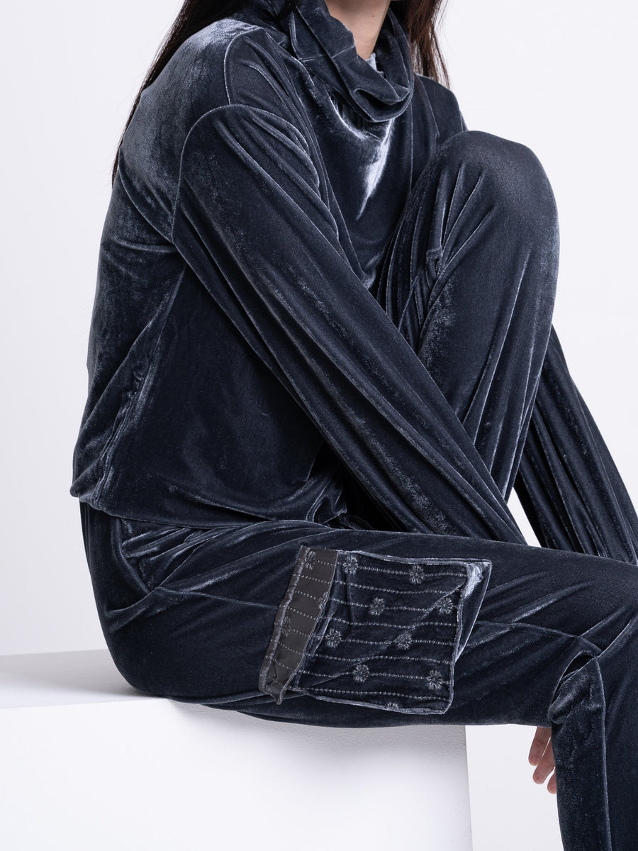 velour cargo lounge pants