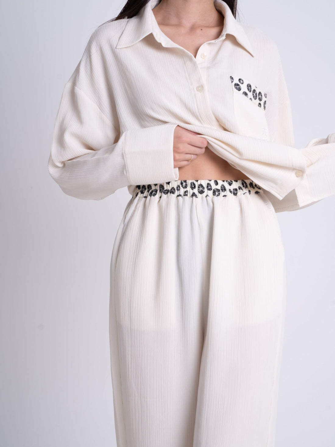 chiffon pleats pants