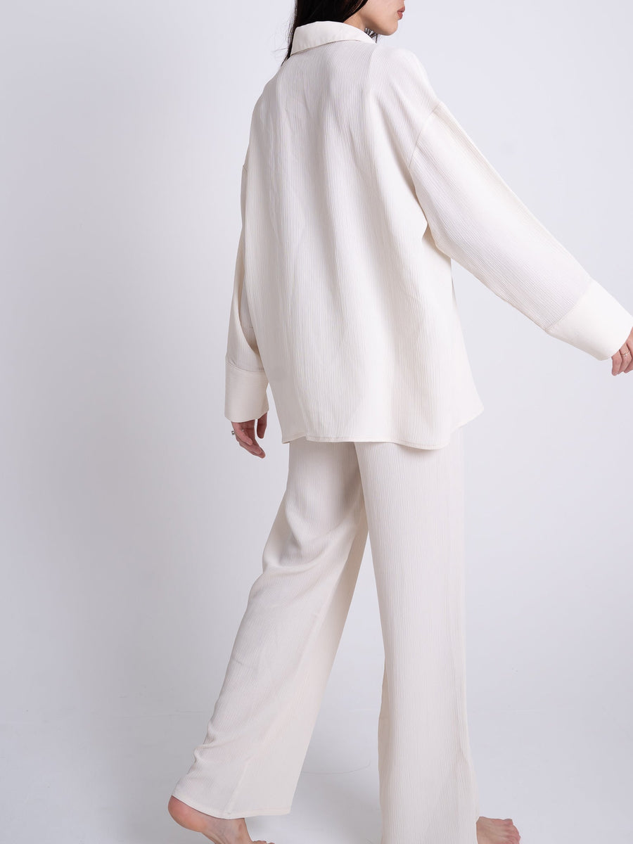 chiffon pleats pants