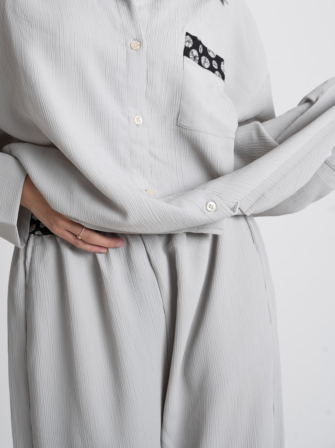 chiffon pleats pants