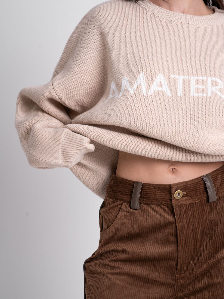 logo comfort knit sweater