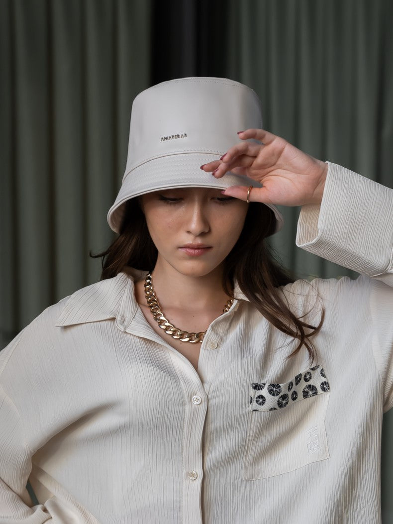 logo bucket hat / beige