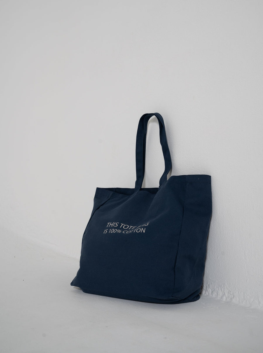 100% cotton logo tote