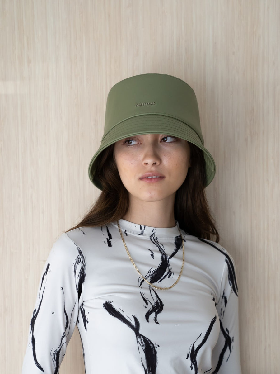 logo bucket hat / beige