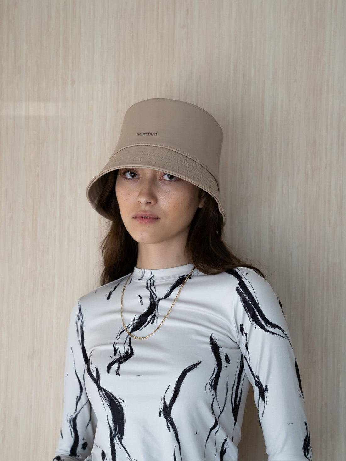 logo bucket hat / beige