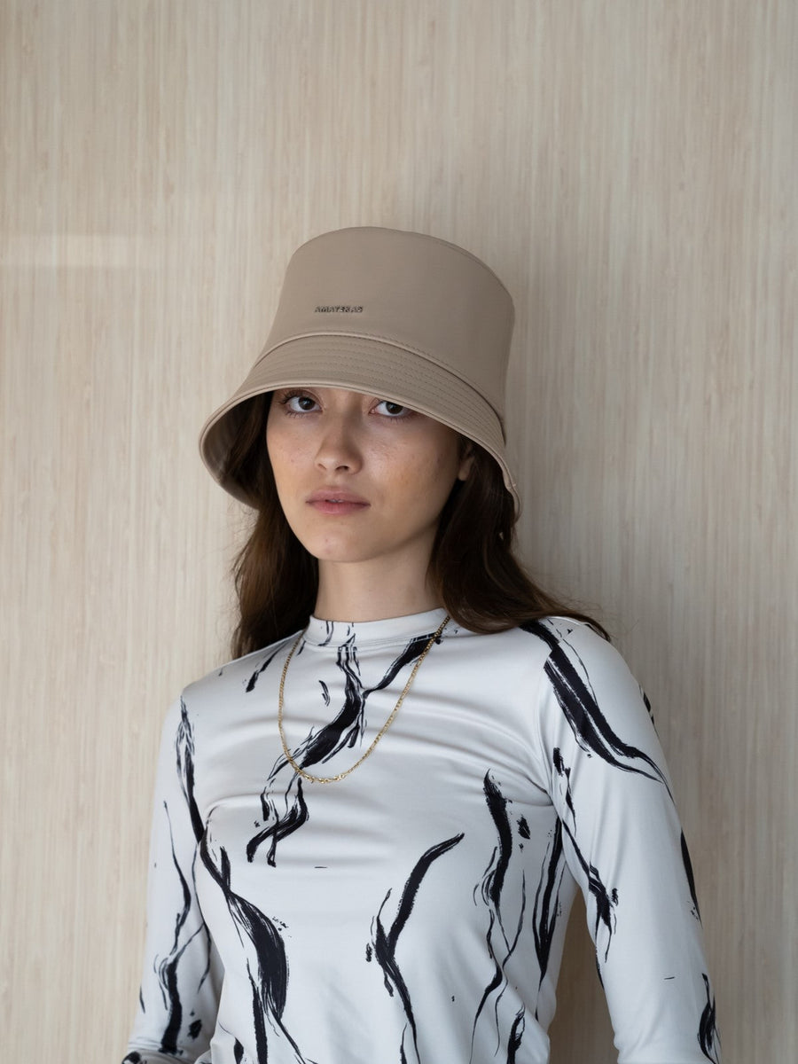logo bucket hat / beige