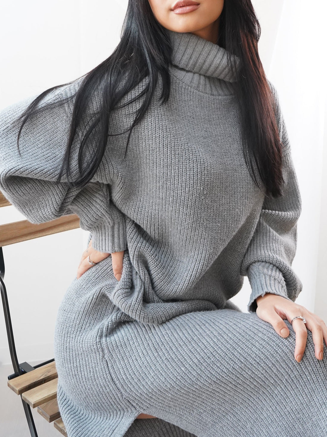 elegant knitted dress