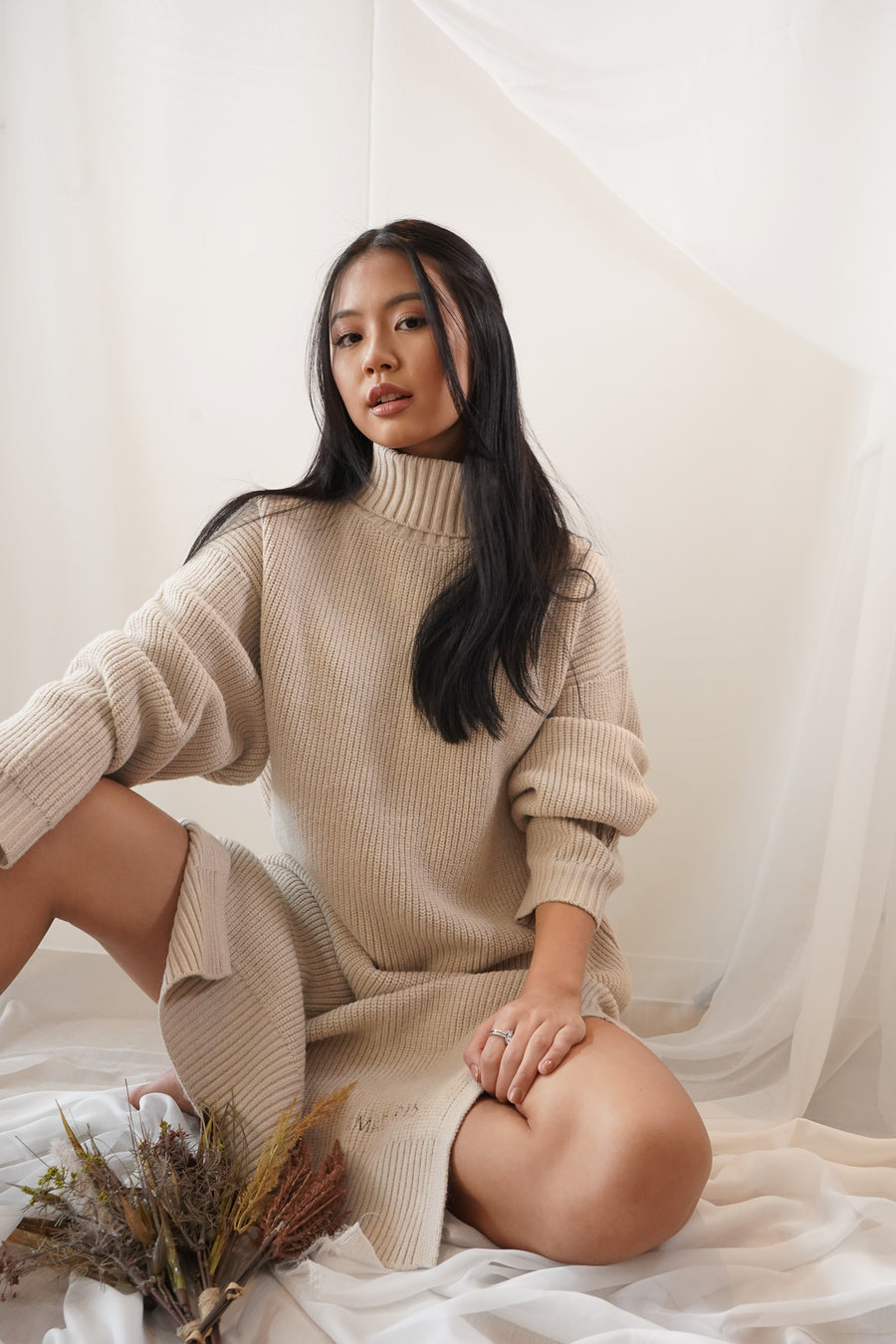 elegant knitted dress