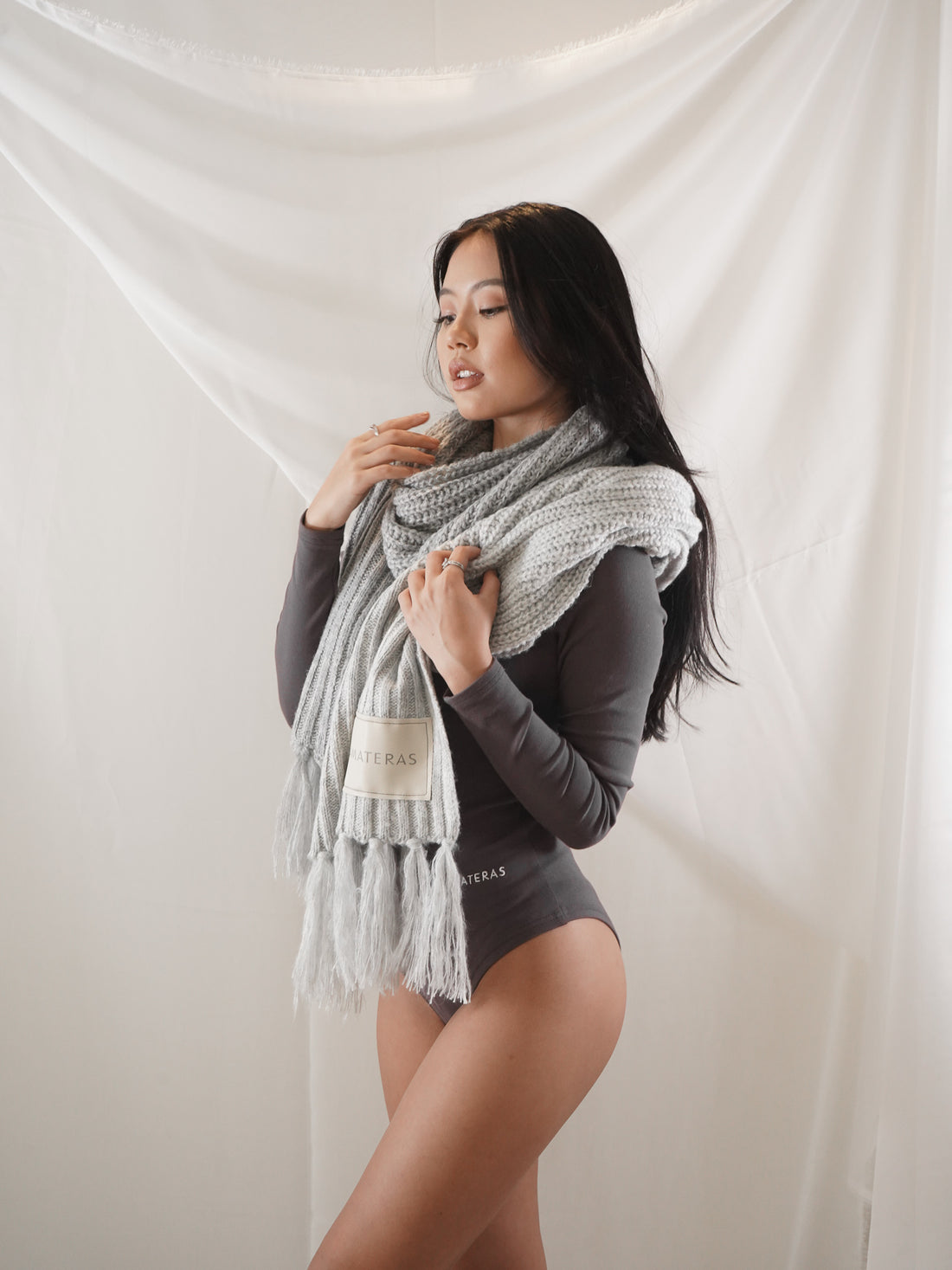 double tone winter scarf