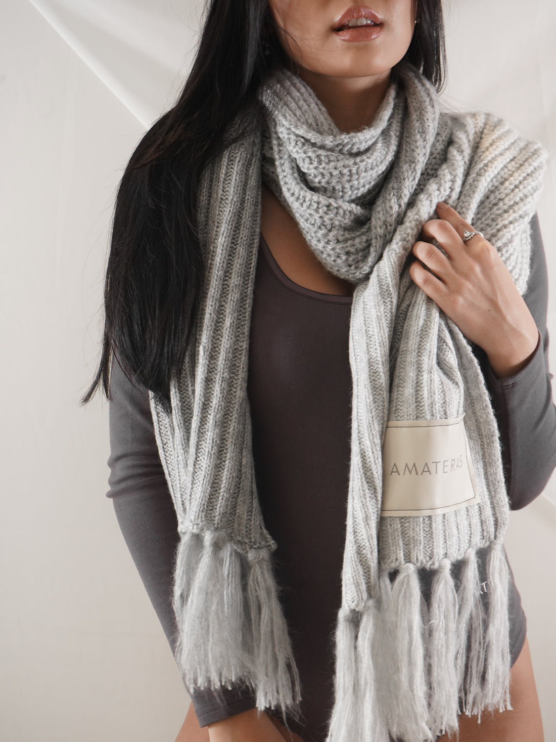 double tone winter scarf