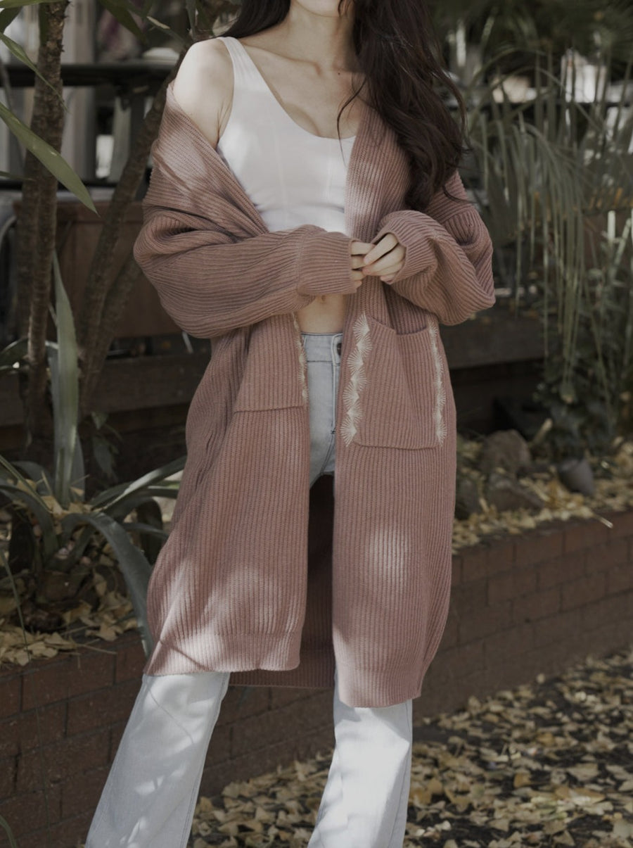 over-knit cardigan