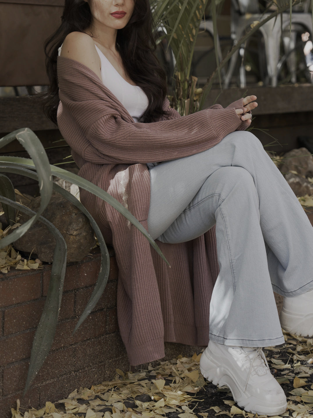 over-knit cardigan