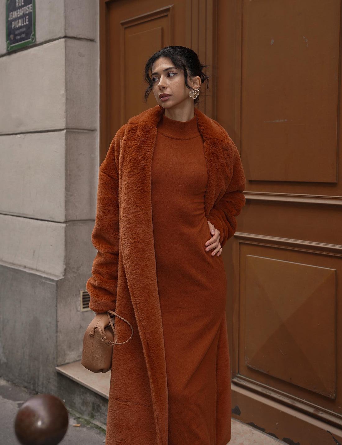 Cosy Up Premium KIMONO Fur Coat / 琥珀(orange)