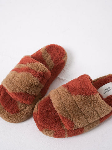 comfort fluffy slippers / 枯茶(brown)