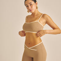 【COMING SOON】Maple Cross Bra / 白茶(beige)