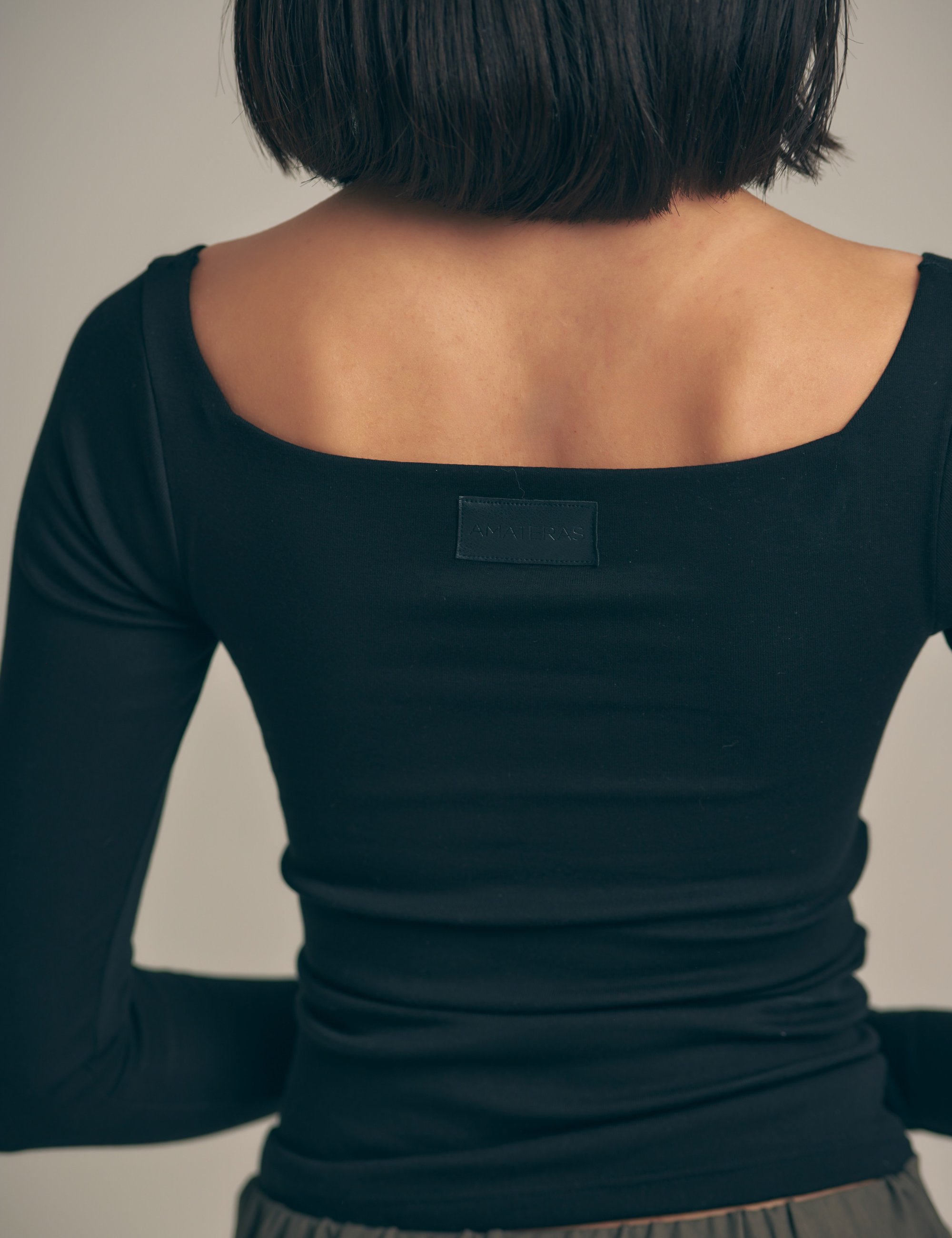 Dreamy×WABISABI long sleeve top / 墨(black)