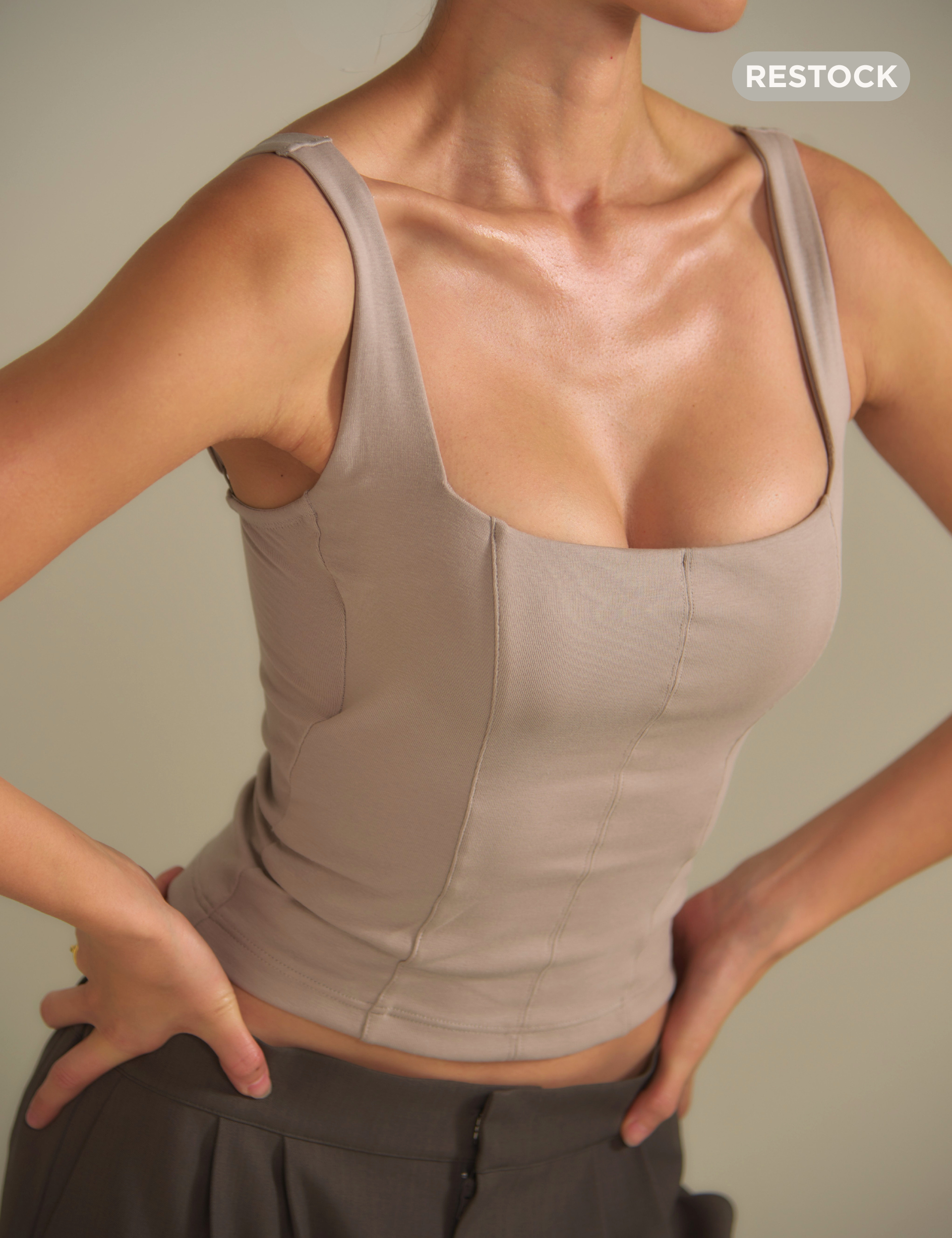 Dreamy Corset Tanktop / 薄墨(gray) – AMATERASJAPAN