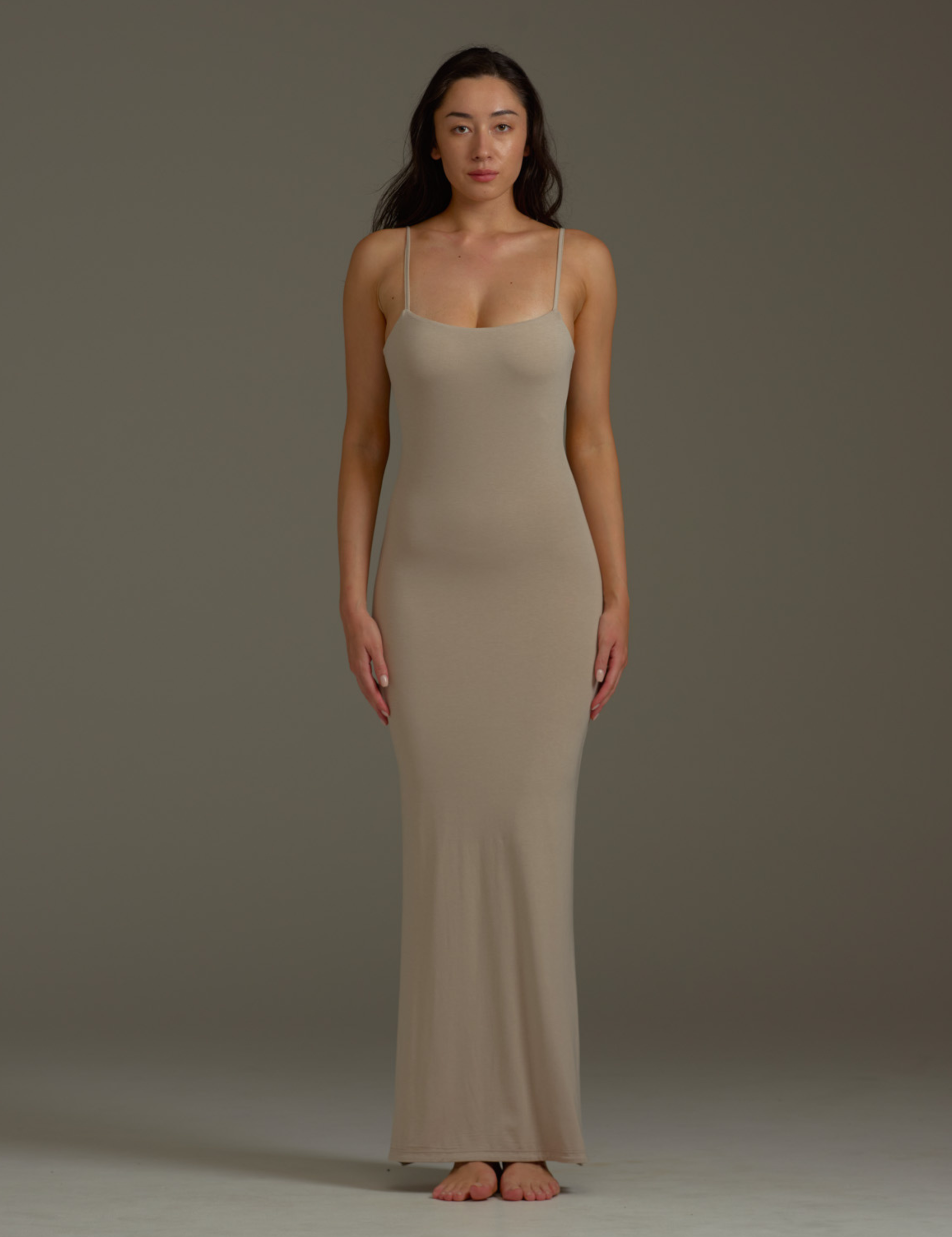 ワンピース MAISON AMATERAS Skin Fit Dress Chai Skin Fit Back Open Padded Dress / Chai – AMATERASJAPAN