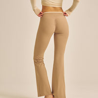 【COMING SOON】Maple Curve Flare Leggings / 白茶(beige)