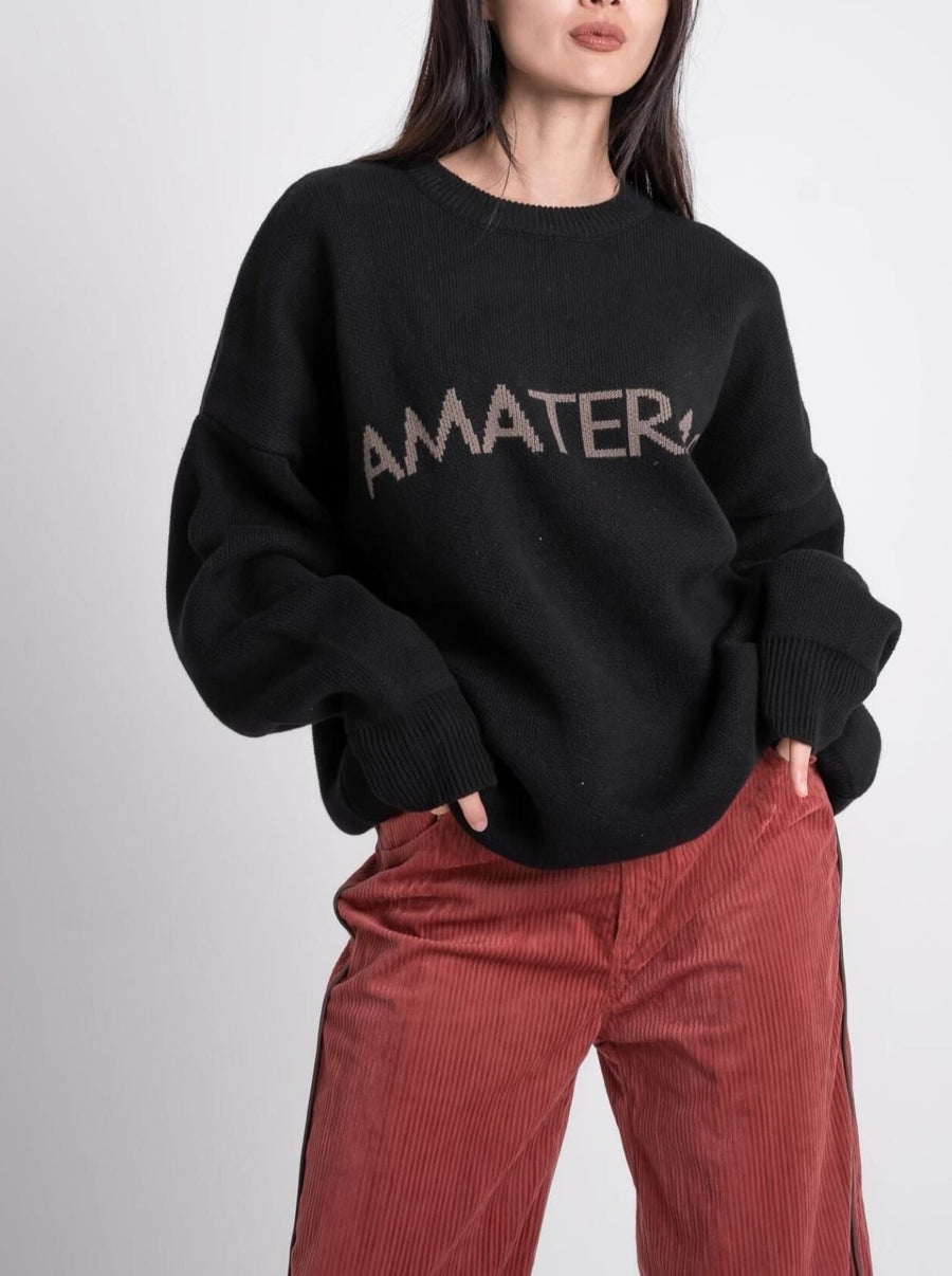 logo comfort knit sweater