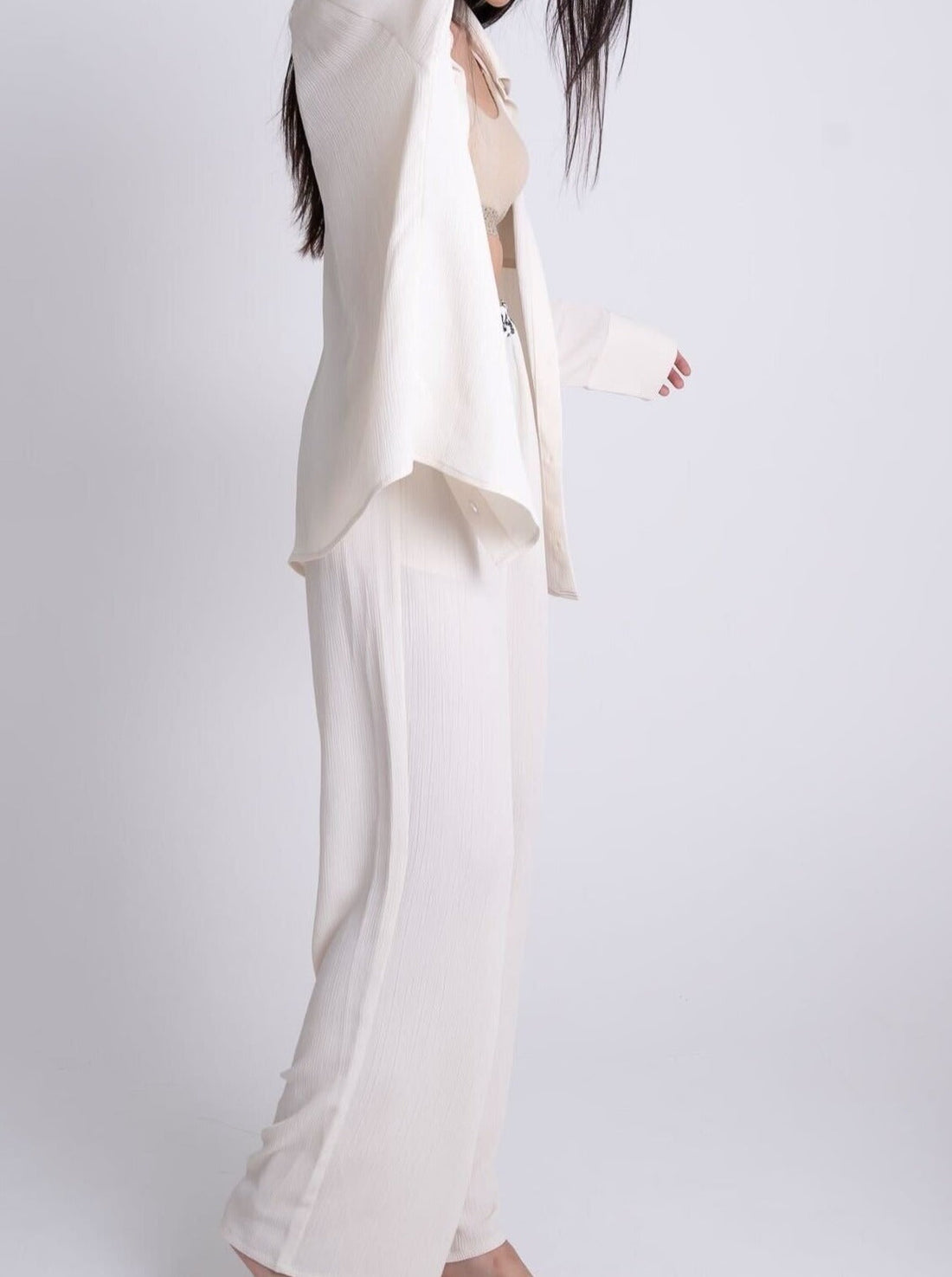 chiffon pleats pants