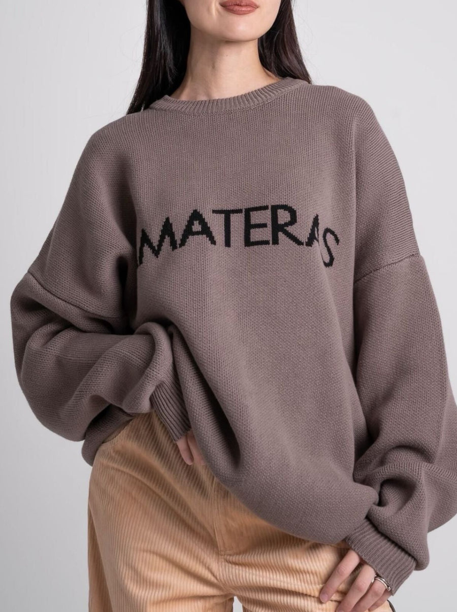 logo comfort knit sweater