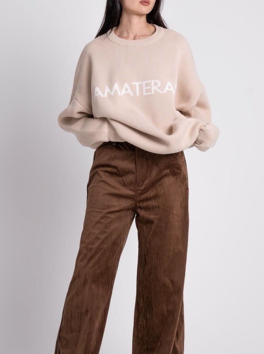 logo comfort knit sweater