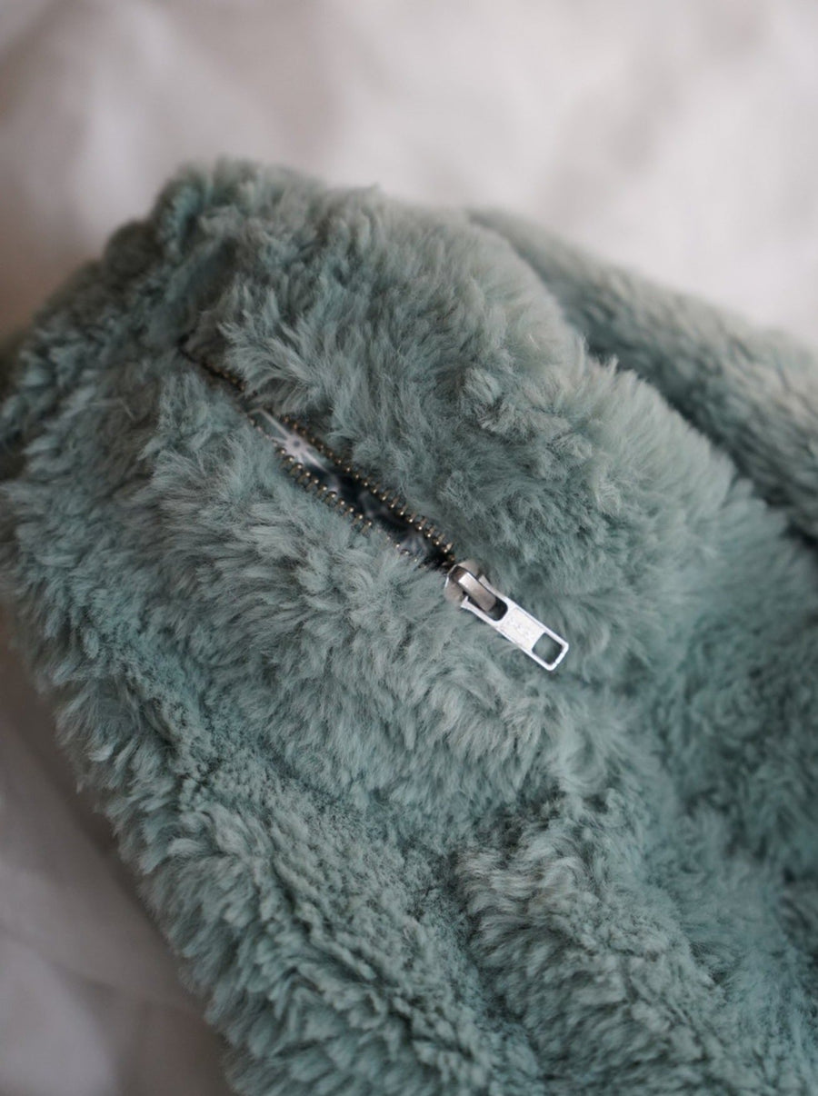 winter fuzzy shoulder bag