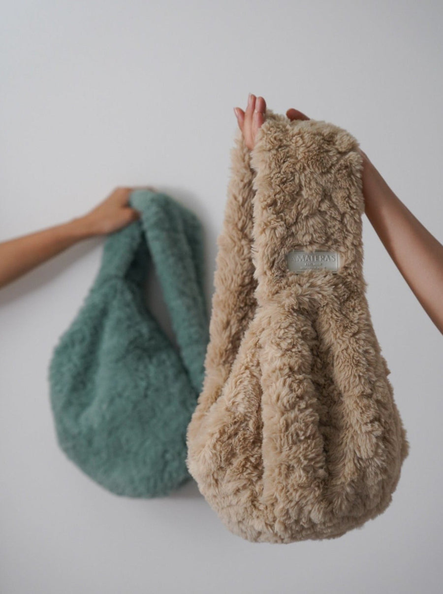 winter fuzzy shoulder bag