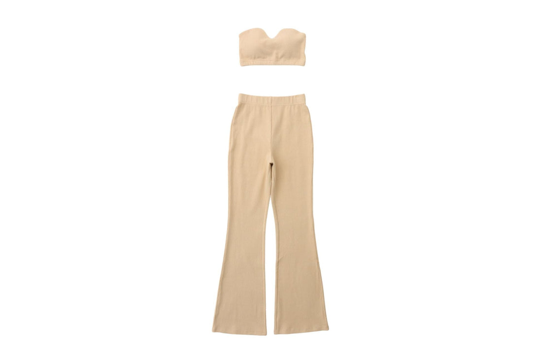 rib fit flare pants