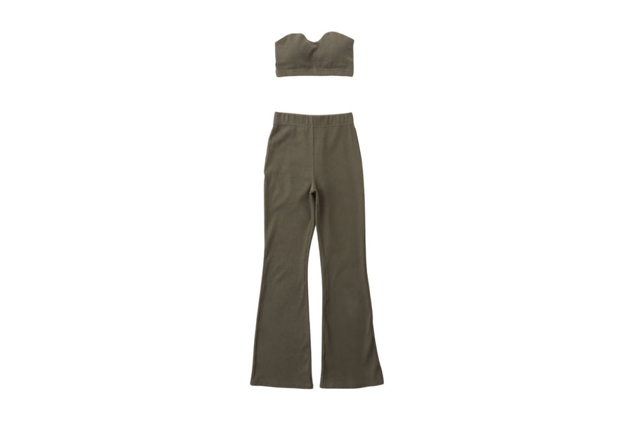 rib fit flare pants