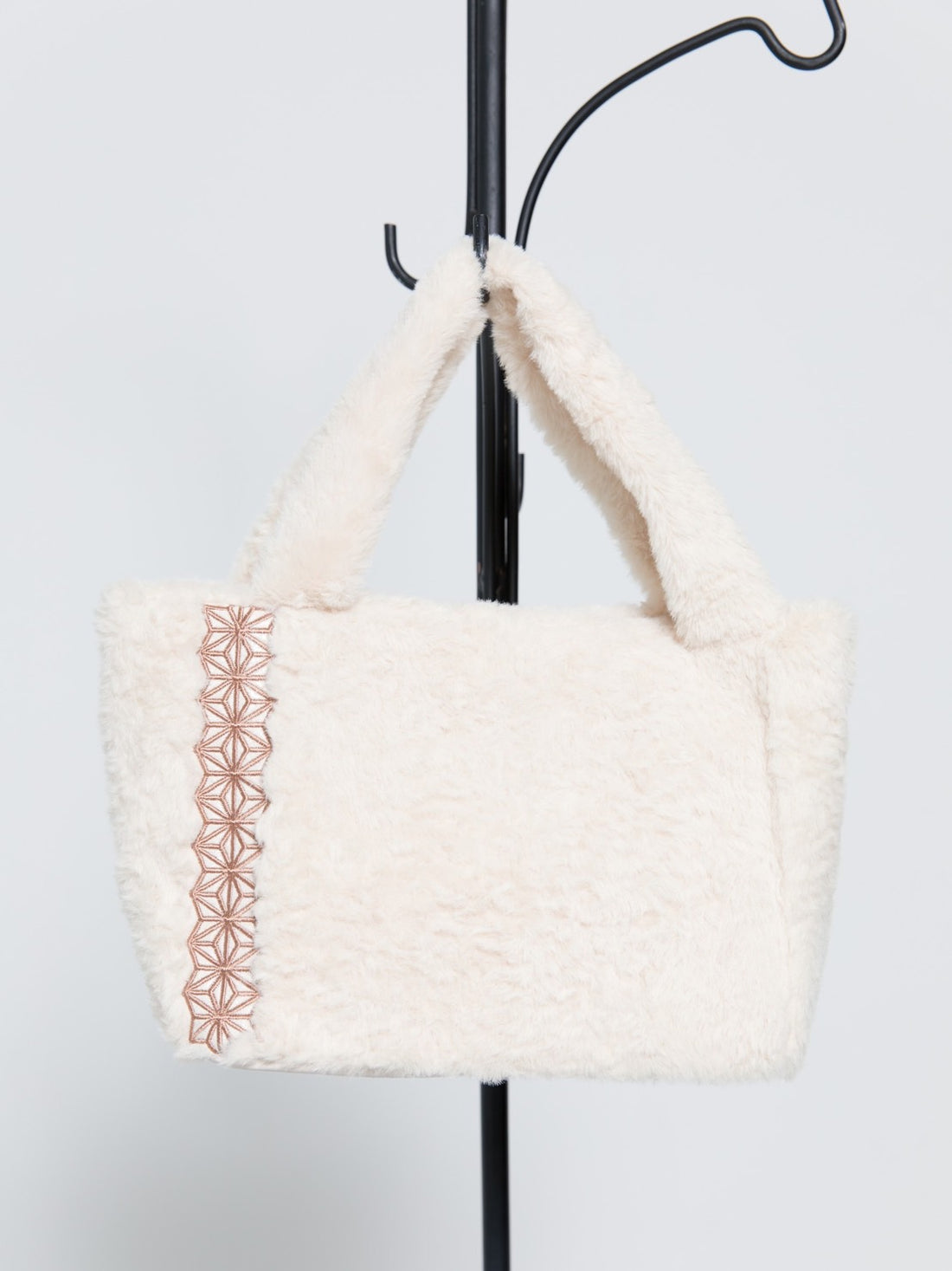 casual fuzzy tote