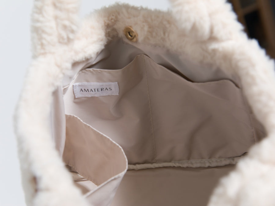 casual fuzzy tote