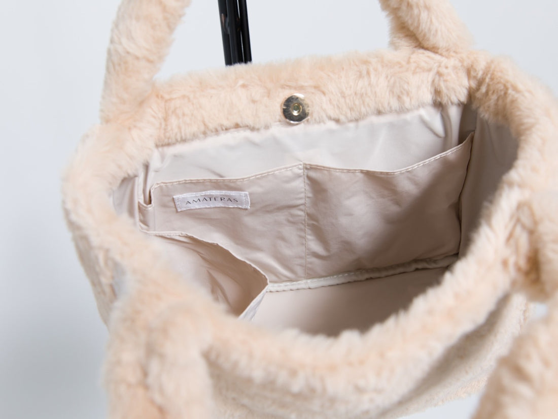 casual fuzzy tote