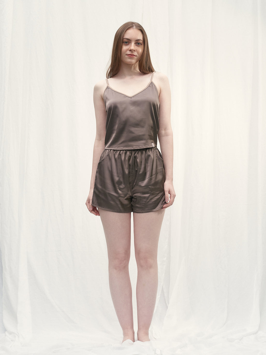 mix and match smooth satin camisole / 蜂蜜(light yellow)