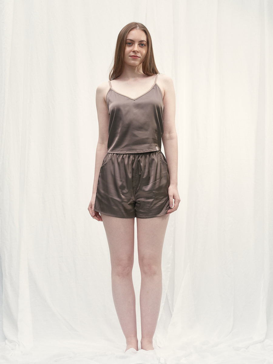 mix and match smooth satin camisole / 蜂蜜(light yellow)
