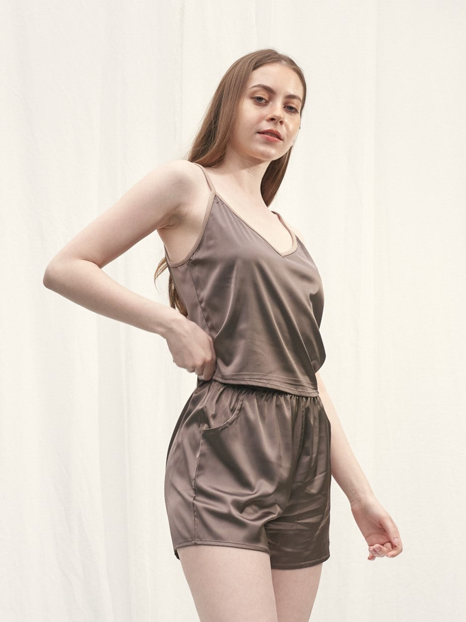 mix and match smooth satin camisole / 蜂蜜(light yellow)