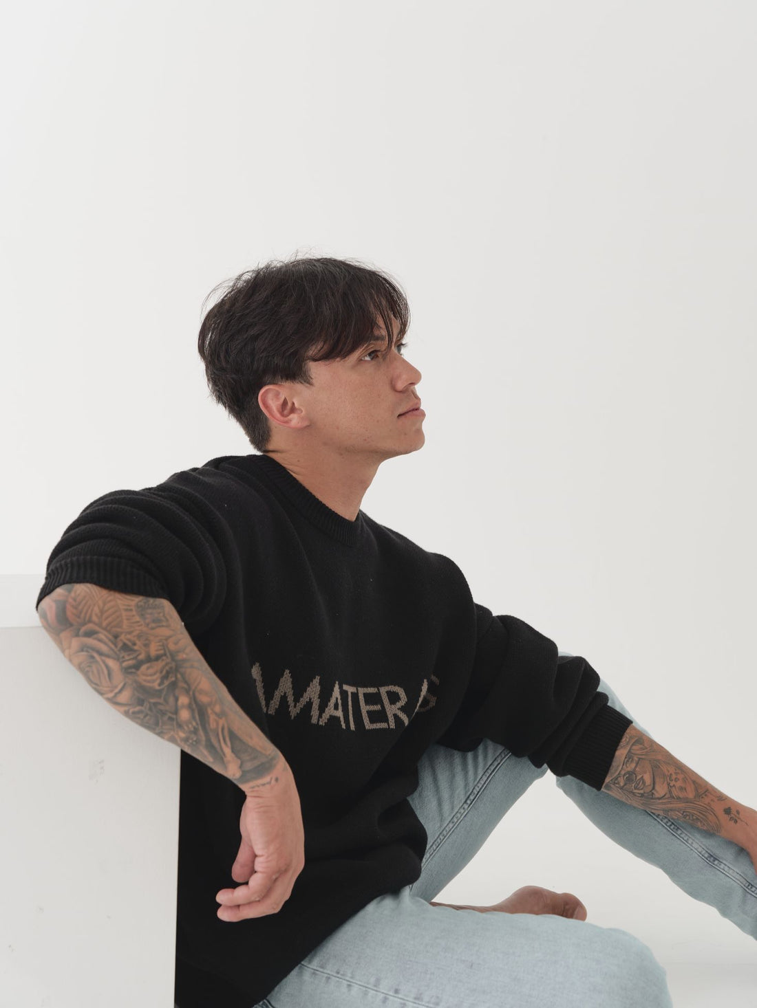 logo comfort knit sweater