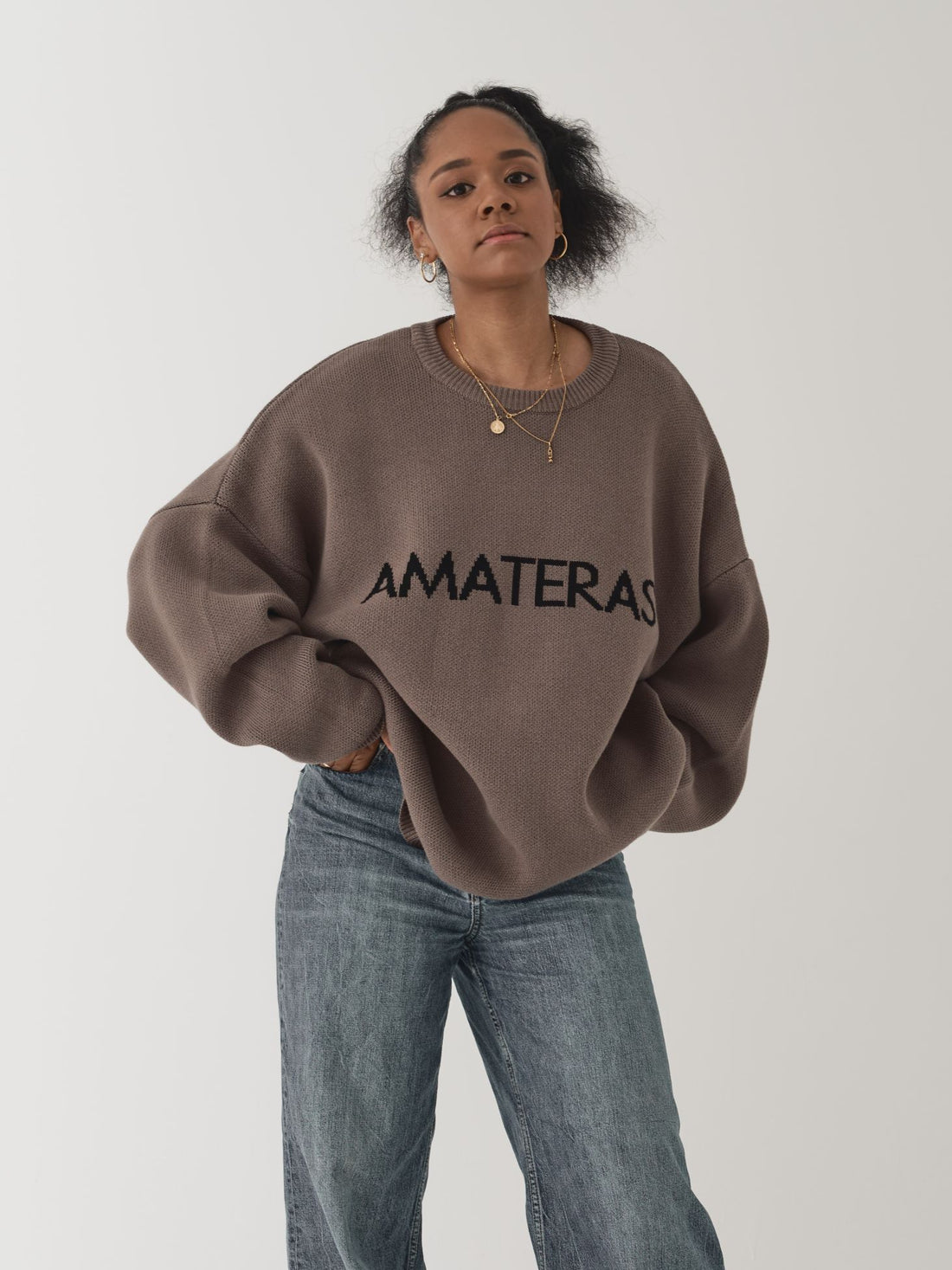 logo comfort knit sweater