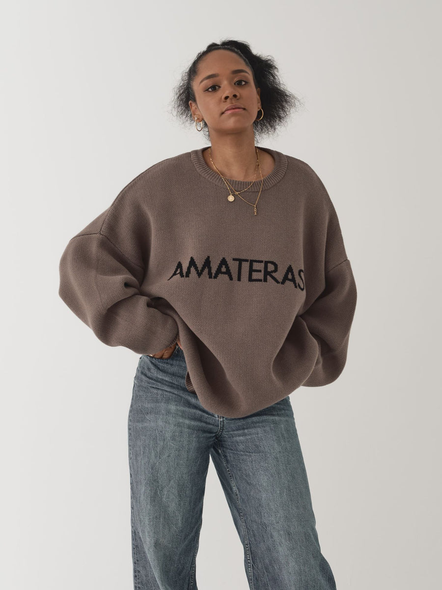 logo comfort knit sweater