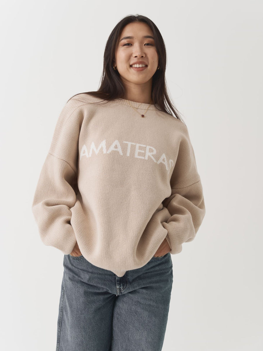 logo comfort knit sweater