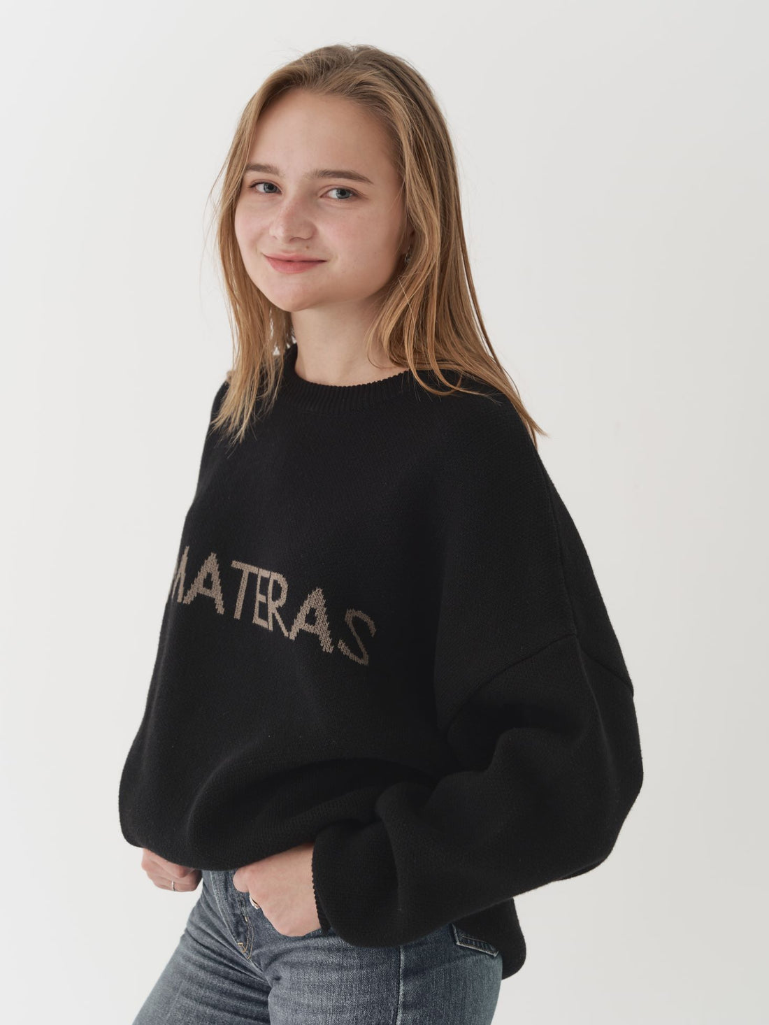 logo comfort knit sweater