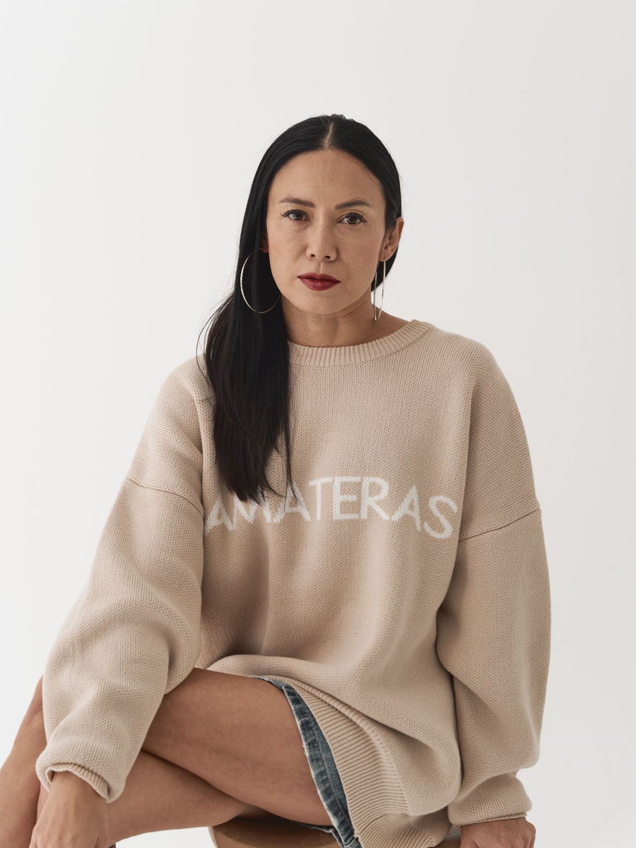 logo comfort knit sweater