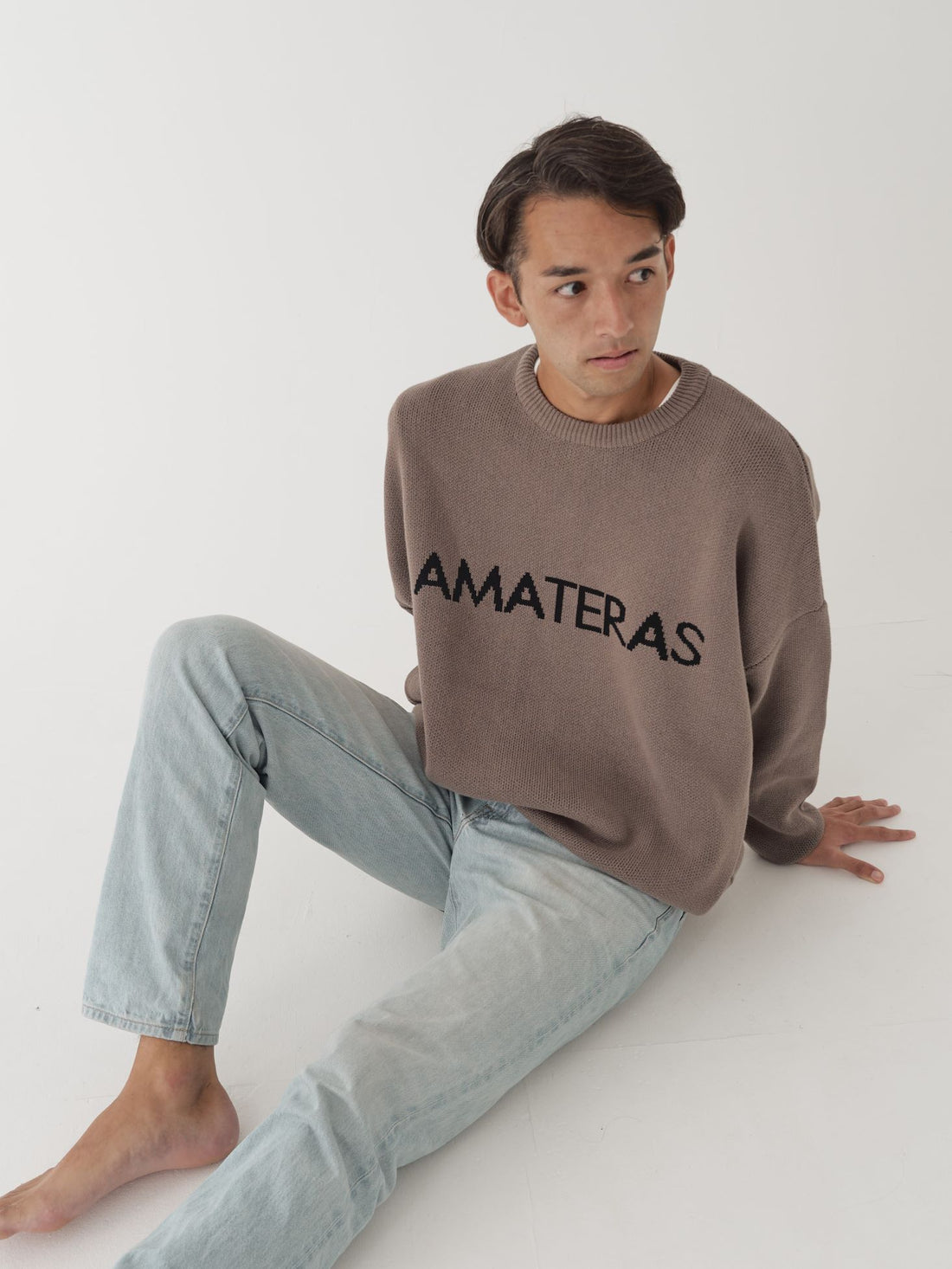 logo comfort knit sweater