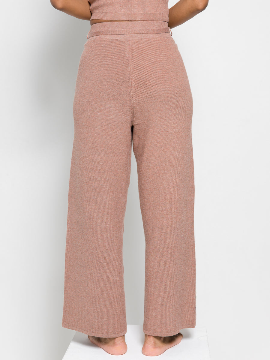 elegant knitted wide pants