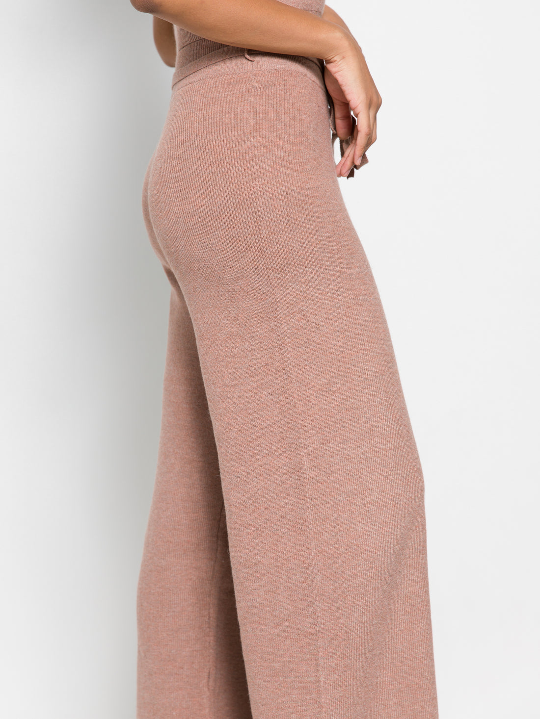 elegant knitted wide pants