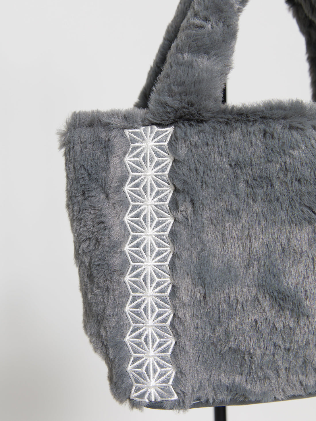casual fuzzy tote