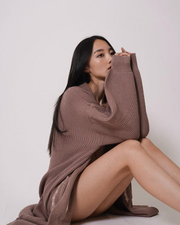 over-knit cardigan