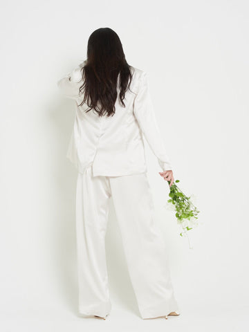 asanoha satin suit pants