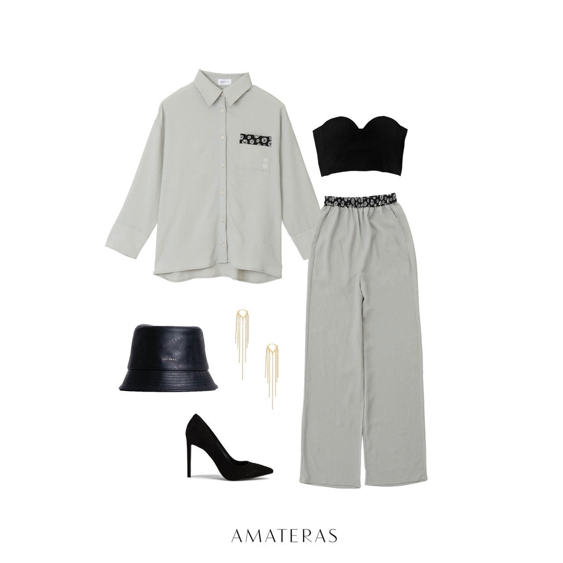 chiffon pleats pants
